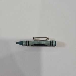 Vintage Teal Crayon Pin